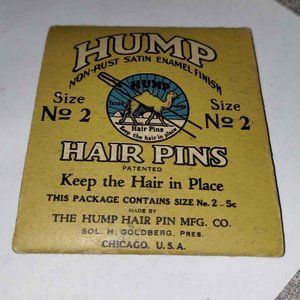 Antique 1920's HUMP Hair Pin No 2 Curlers Original Envelope Package -collectors-